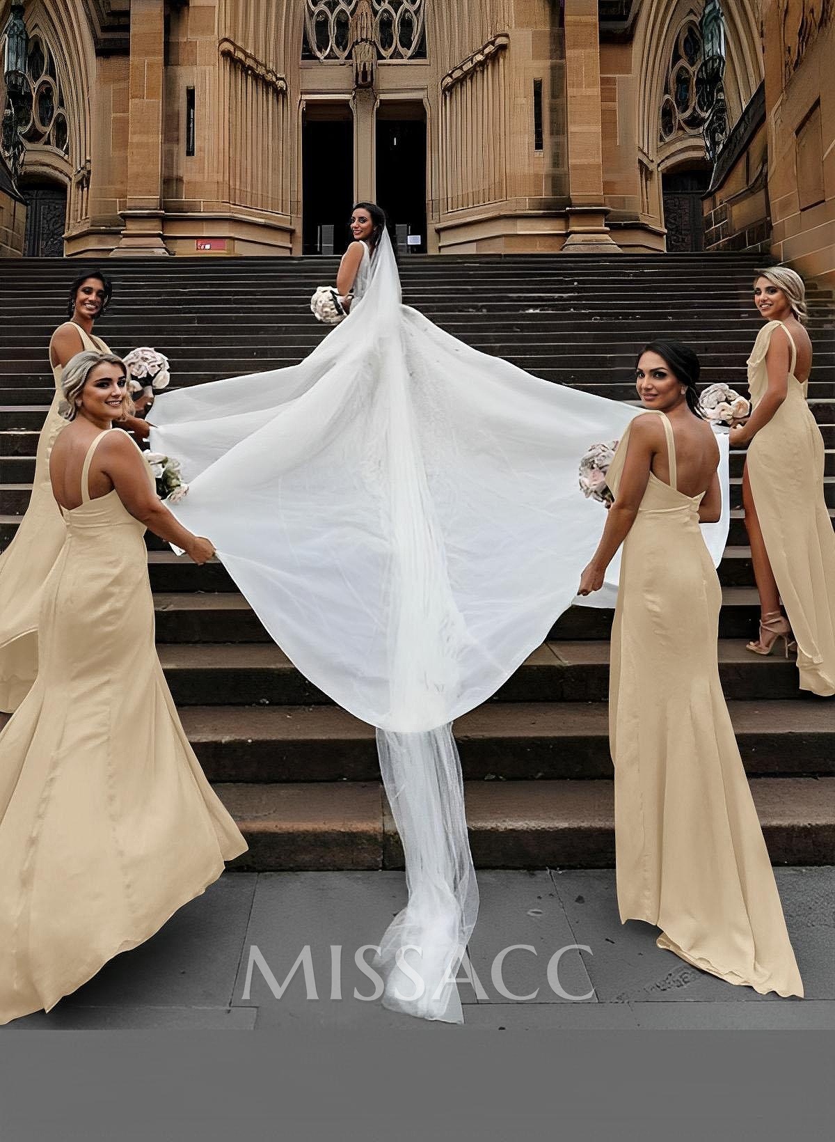 Sheath/Column Cowl Neck Sleeveless Chiffon Bridesmaid Dresses With Pleated Split Front Sheath/Column Cowl Neck Sleeveless Chiffon Bridesmaid Dresses With Pleated Split Front