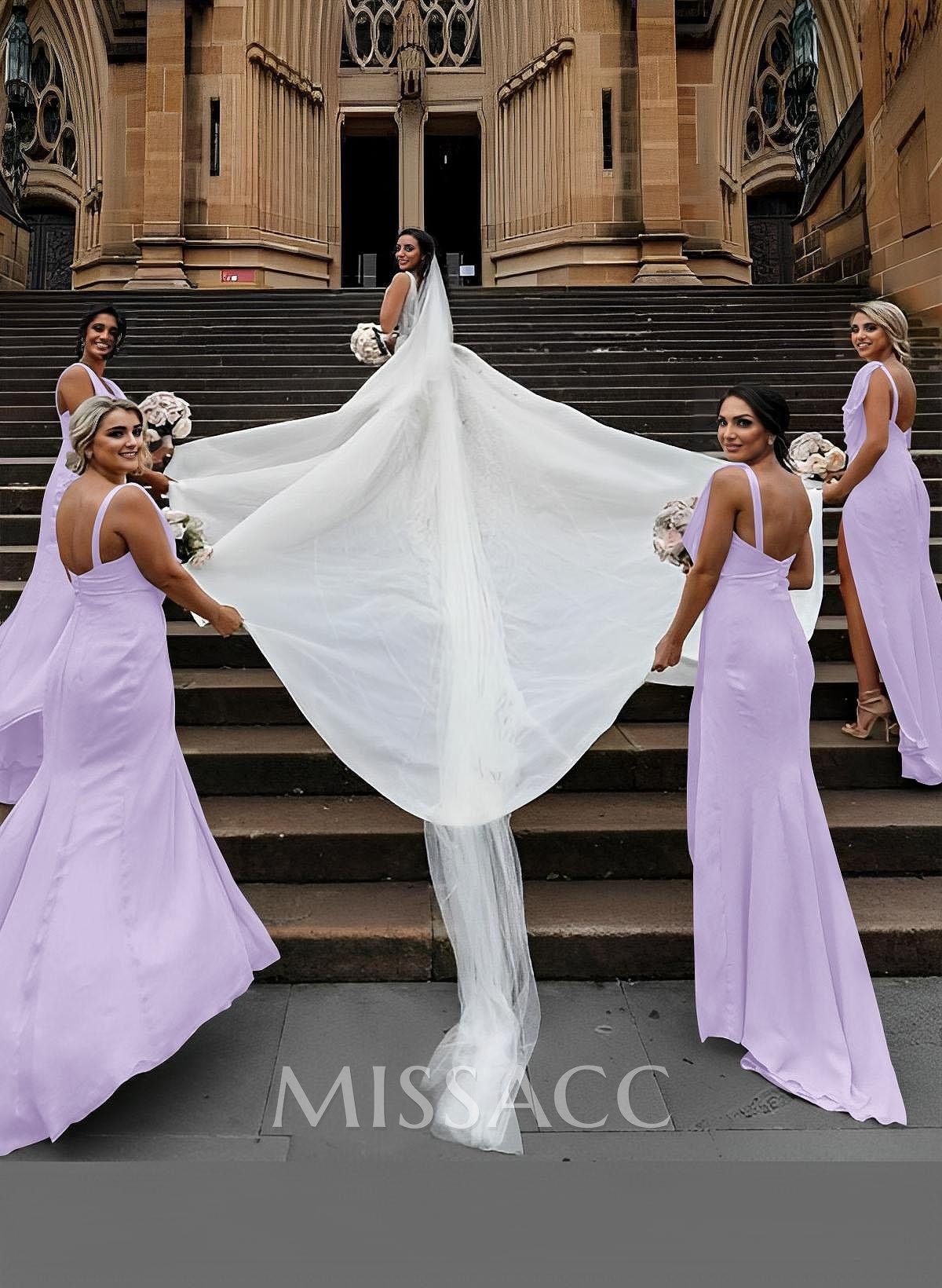Sheath/Column Cowl Neck Sleeveless Chiffon Bridesmaid Dresses With Pleated Split Front Sheath/Column Cowl Neck Sleeveless Chiffon Bridesmaid Dresses With Pleated Split Front