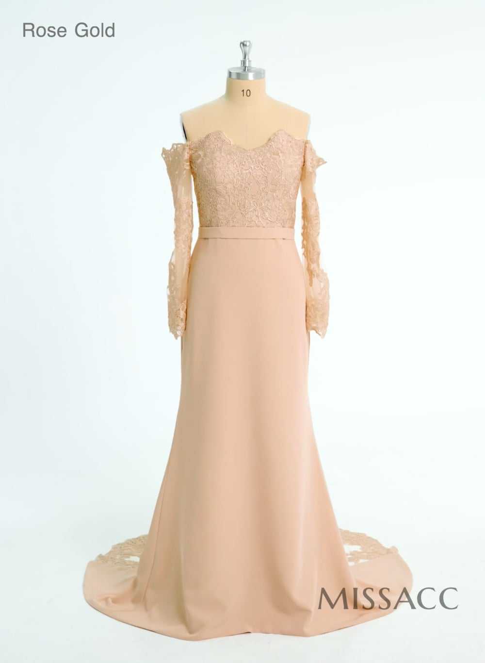Trumpet/Mermaid Elastic Satin Off-The-Shoulder Court Train Evening Dresses With Appliques Lace