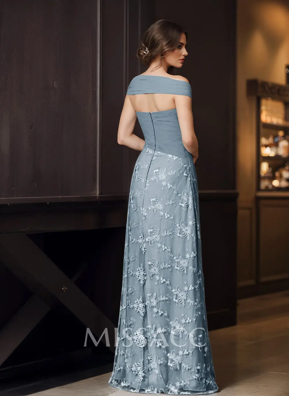 free bridesmaid dresses Light Blue Satin Sheath Halter Bridesmaid Dresses, Wedding Party Dress,  MBD164 main image 0
