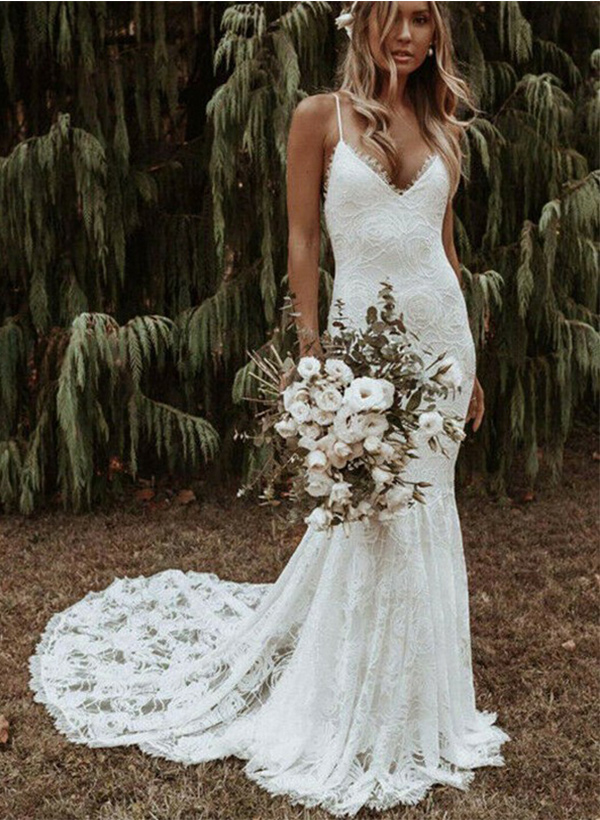 Classic Romantic Wedding Dress With Lace - Missacc