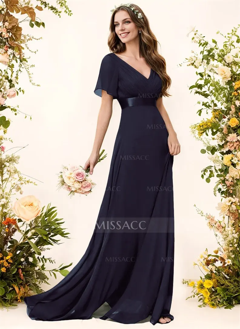v neck mikado bridesmaid dress with side pleats Marchesa Notte Silk-Blend Mikado Midi Dress main image 1