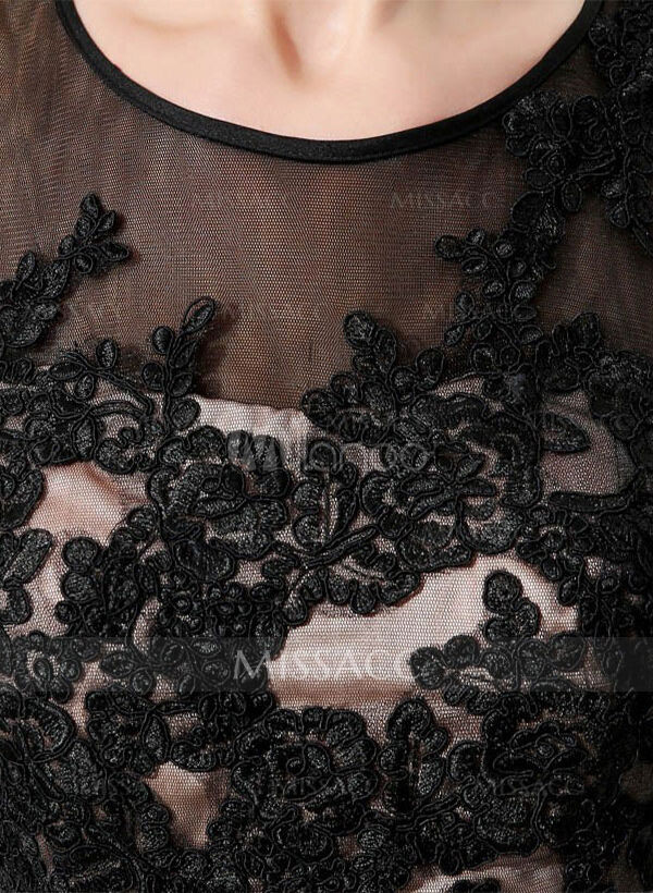 Trumpet/Mermaid Scoop Neck Sleeveless Lace Court Train Evening Dresses With Bow(s) Sash Appliques Lace