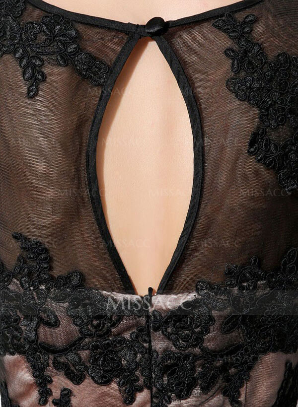 Trumpet/Mermaid Scoop Neck Sleeveless Lace Court Train Evening Dresses With Bow(s) Sash Appliques Lace