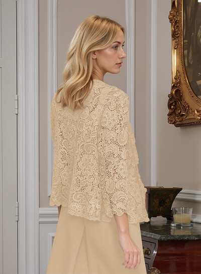 Classic Lace Pantsuit Floor-Length Chiffon Mother Of The Bride Dresses With Jacket