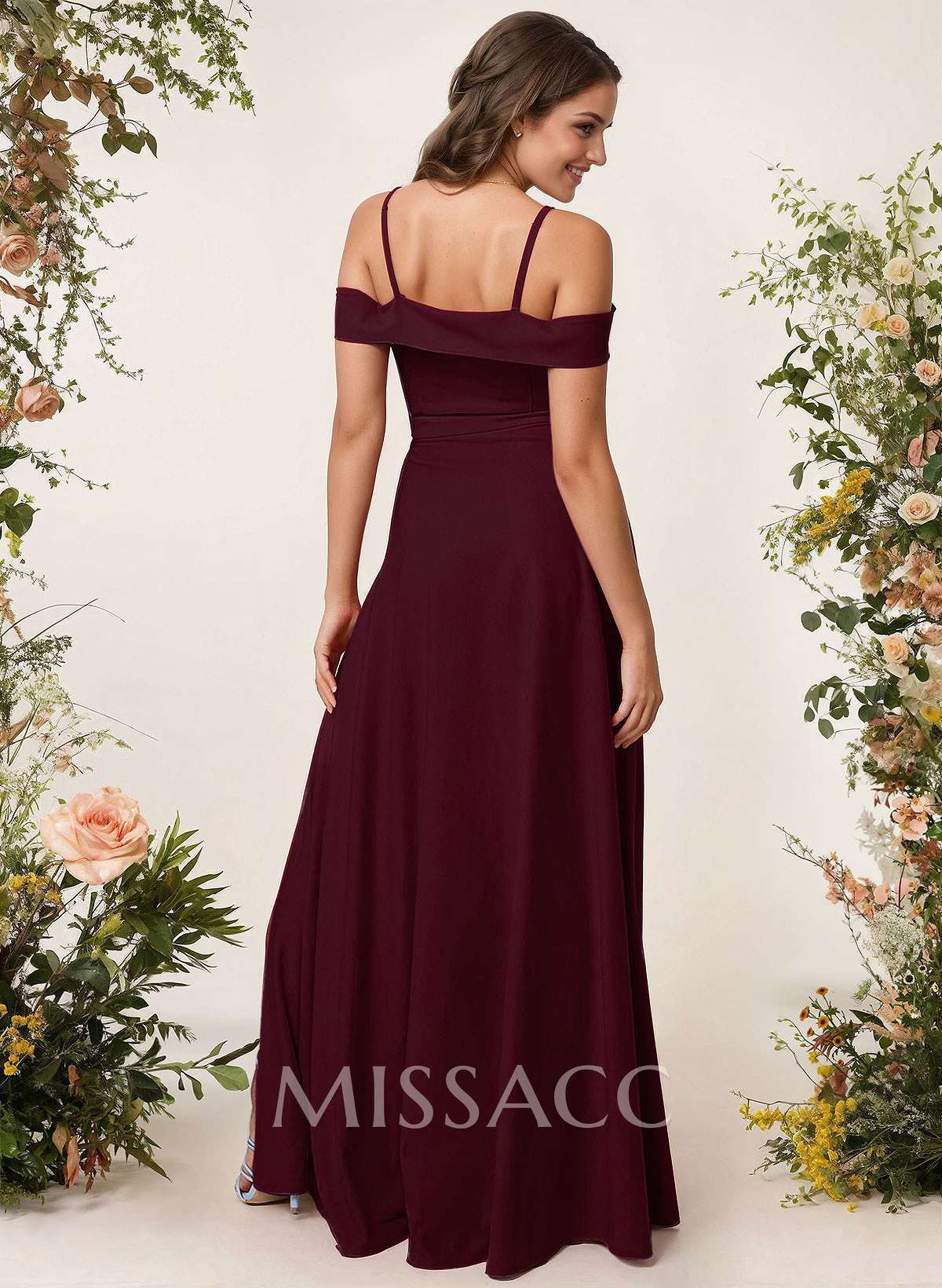 A-Line Sweetheart Floor-Length Elastic Satin Bridesmaid Dress With Split Front A-Line Sweetheart Floor-Length Elastic Satin Bridesmaid Dress With Split Front