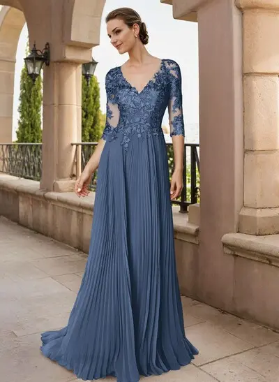 eggplant lace dress Eggplant Long Dress with Cape main image 1