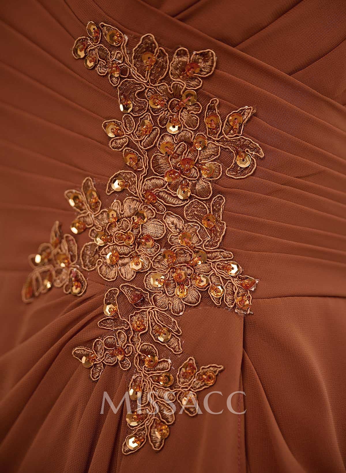 Sheath/Column V-Neck Floor-Length Chiffon Mother Of The Bride Dress With Appliques Lace
