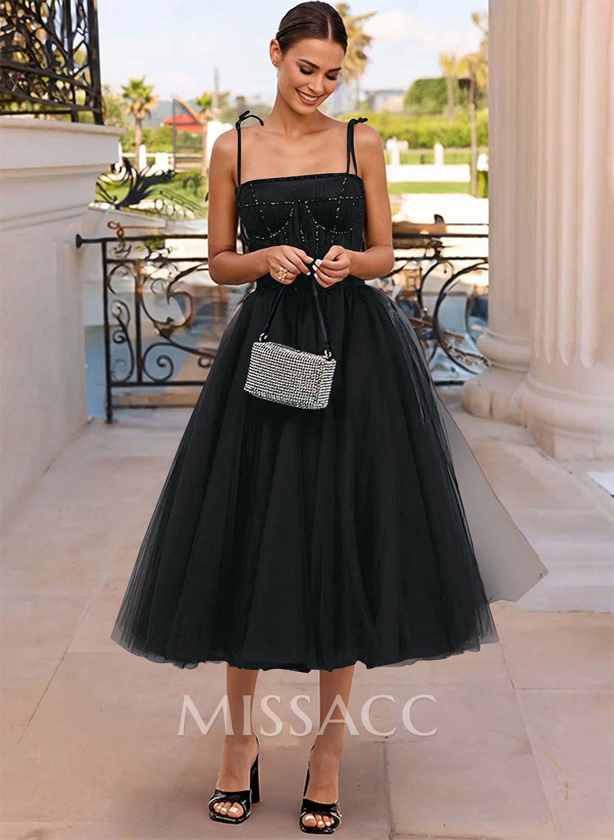 A-Line Sweetheart Knee-Length Tulle Sleeveless Prom Dress With Beading A-Line Sweetheart Knee-Length Tulle Sleeveless Prom Dress With Beading