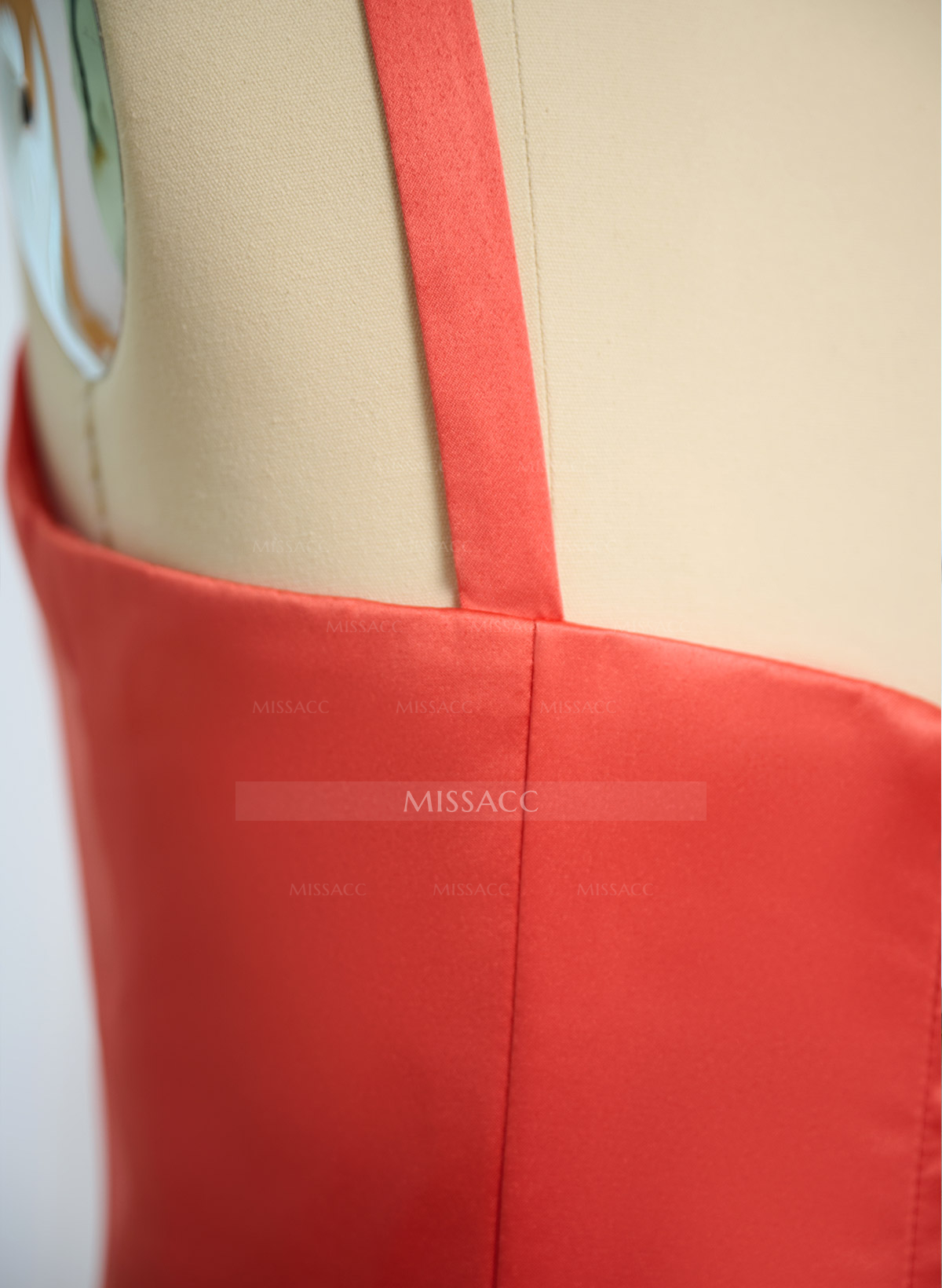 Trumpet/Mermaid V-Neck Sleeveless Sweep Train Satin Bridesmaid Dresses