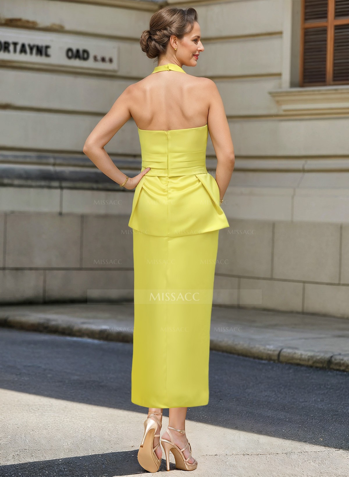 Simple Satin Plunge Wrap Cocktail Dresses