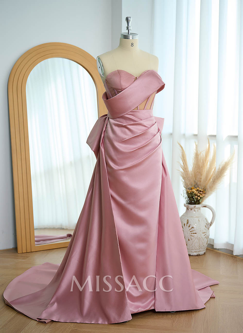 Sparkly Beading Sheath/Column Slit Evening Dresses