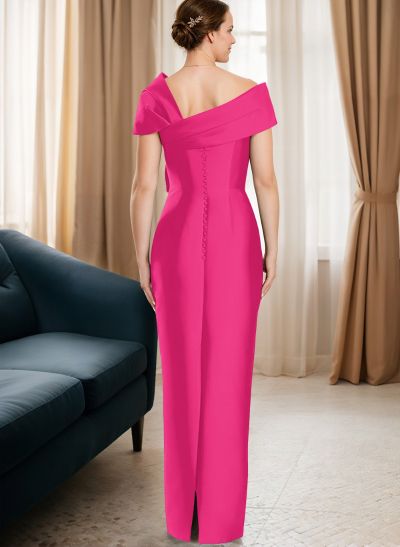 Sheath/Column One-Shoulder Satin Mother Of The Bride Dresses With Bow(s)