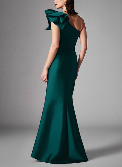 Sheath/Column One-Shoulder Sleeveless Satin Mother Of The Bride Dresses
