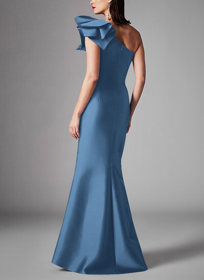 Sheath/Column One-Shoulder Sleeveless Satin Mother Of The Bride Dresses