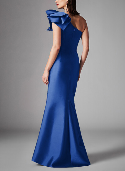 Sheath/Column One-Shoulder Sleeveless Satin Mother Of The Bride Dresses