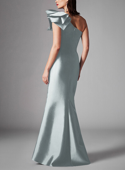 Sheath/Column One-Shoulder Sleeveless Satin Mother Of The Bride Dresses
