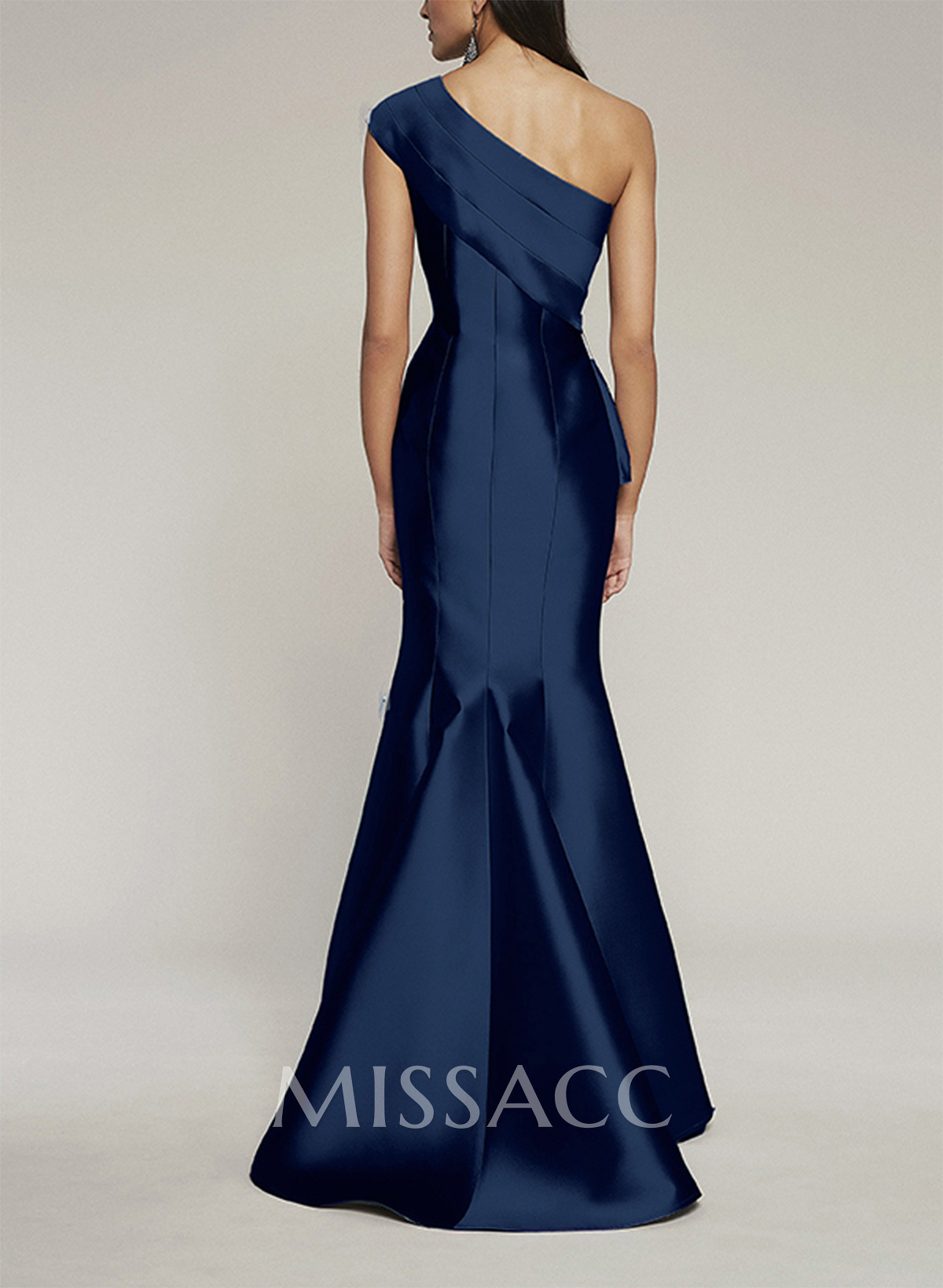 One-Shoulder Sleeveless Sweep Train Satin Mother Of The Bride Dresses One-Shoulder Sleeveless Sweep Train Satin Mother Of The Bride Dresses