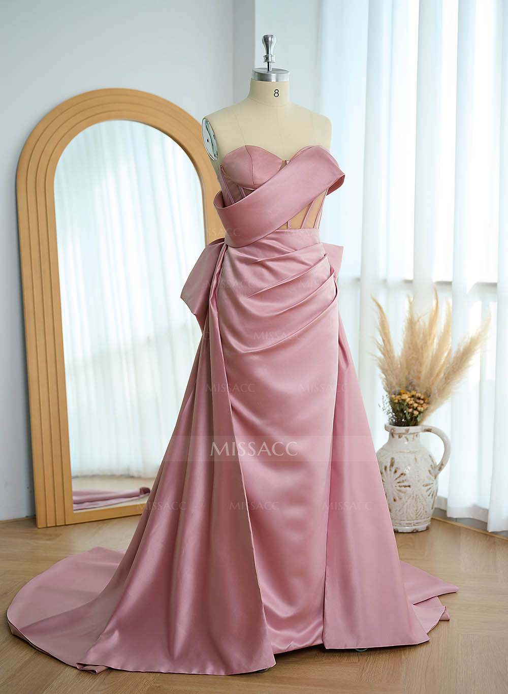 Sparkly Beading Sheath/Column Slit Prom Dresses