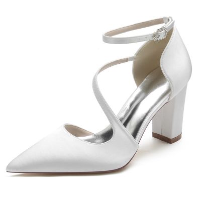 Closed Toe Ankle Strap Heel Wedding Shoes/Party Shoes