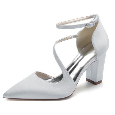 Closed Toe Ankle Strap Heel Wedding Shoes/Party Shoes