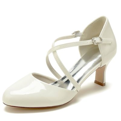 Closed Toe Patent Leather Kitten Heel Wedding Shoes/Party Shoes