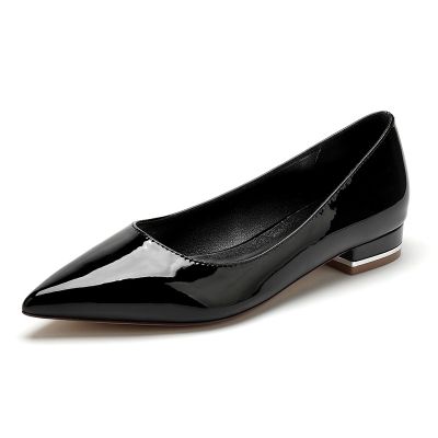 Point Toe Patent Leather Low Heel Wedding Shoes/Party Shoes
