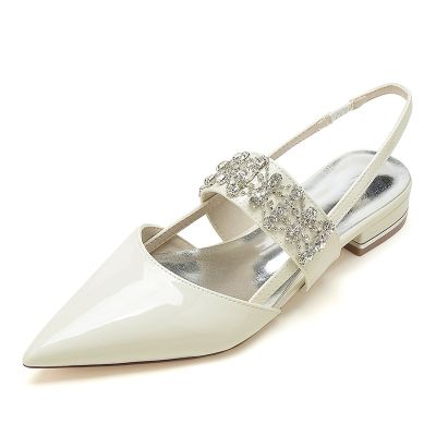 Closed Toe Slingback Heel Wedding Shoes/Party Shoes With Rhinestone