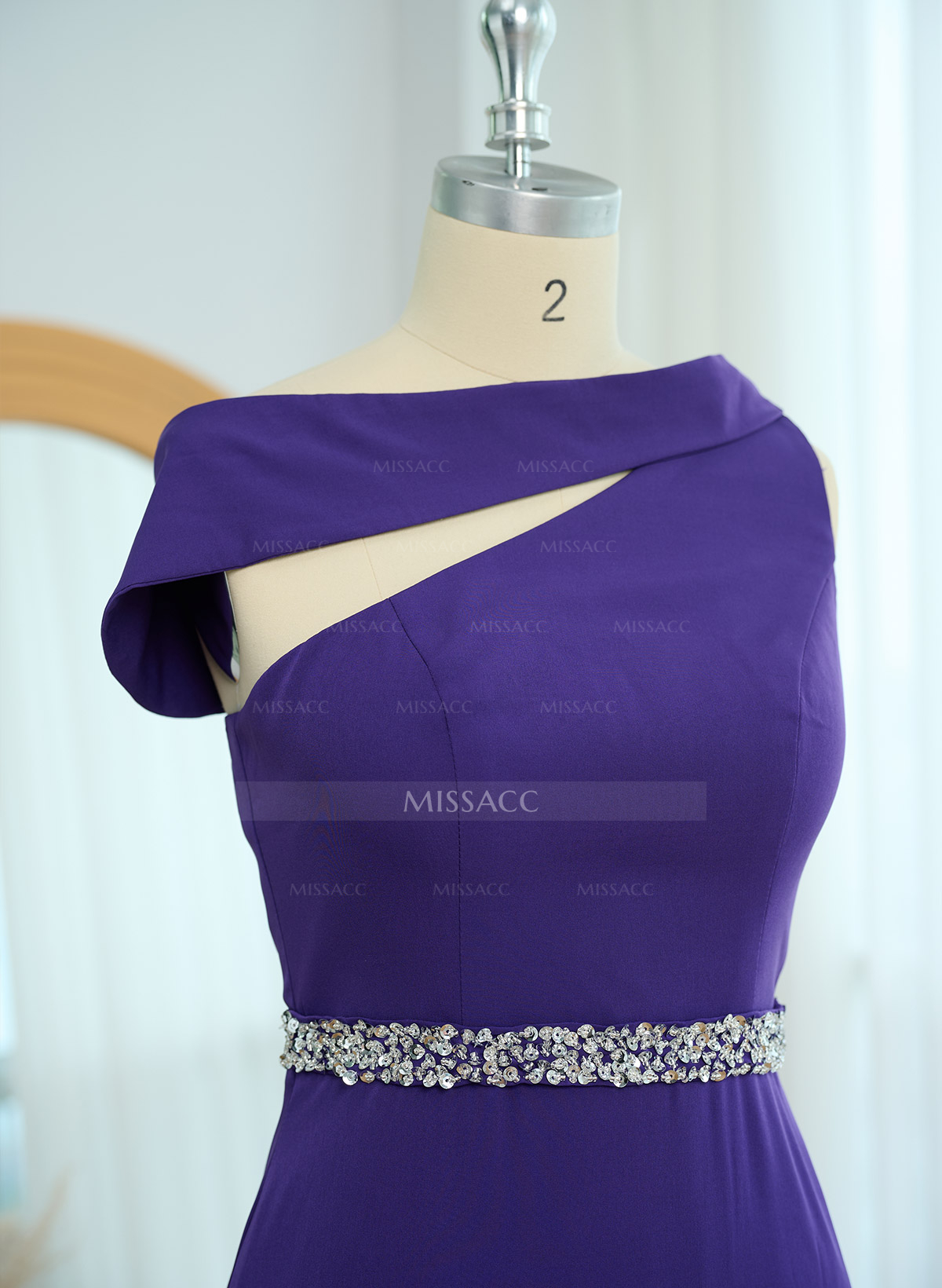 Sheath/Column Asymmetrical Sleeveless Sweep Train Bridesmaid Dresses