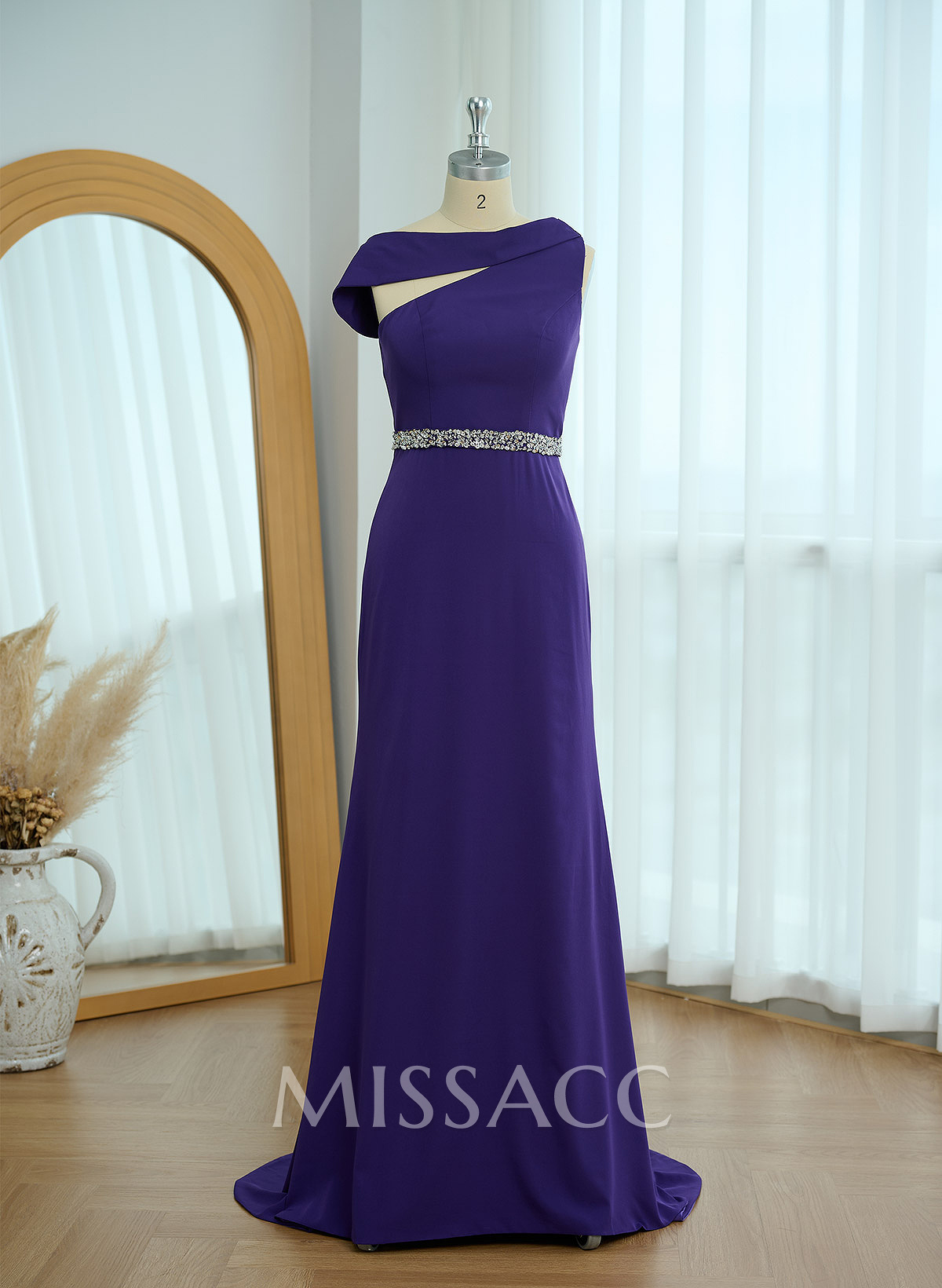 Sheath/Column Asymmetrical Sleeveless Sweep Train Bridesmaid Dresses Sheath/Column Asymmetrical Sleeveless Sweep Train Bridesmaid Dresses
