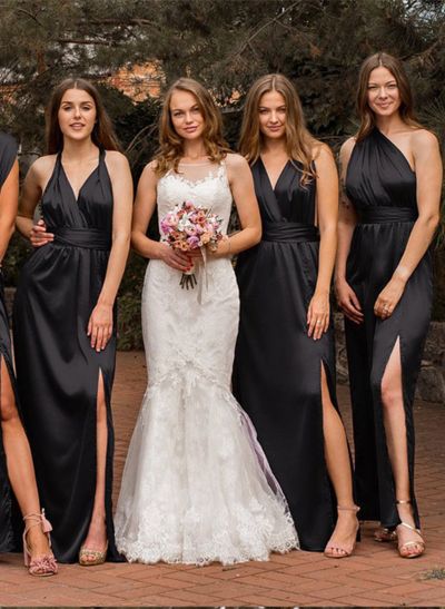 Sheath/Column V-Neck/One-Shoulder Multiway Bridesmaid Dresses