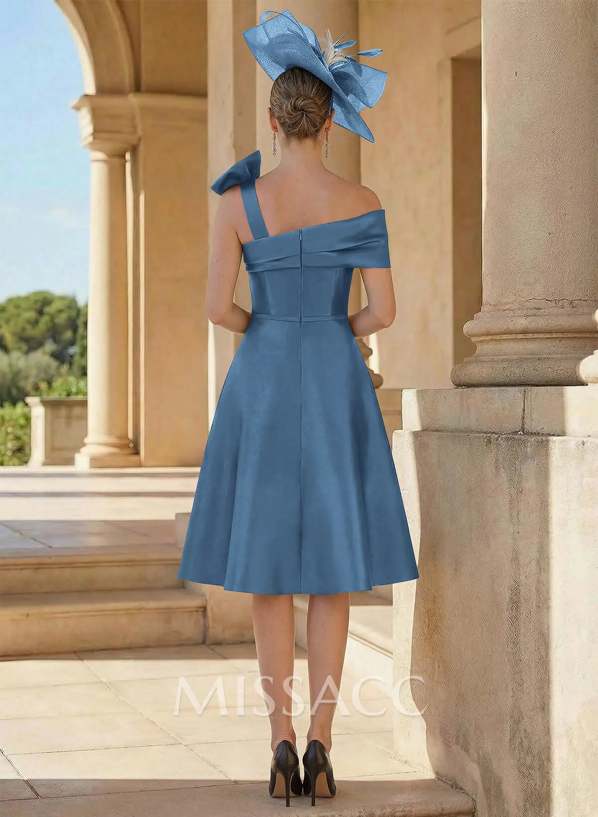 Simple Satin A-Line Knee-Length Cocktail Dresses - Missacc Simple Satin A-Line Knee-Length Cocktail Dresses - Missacc