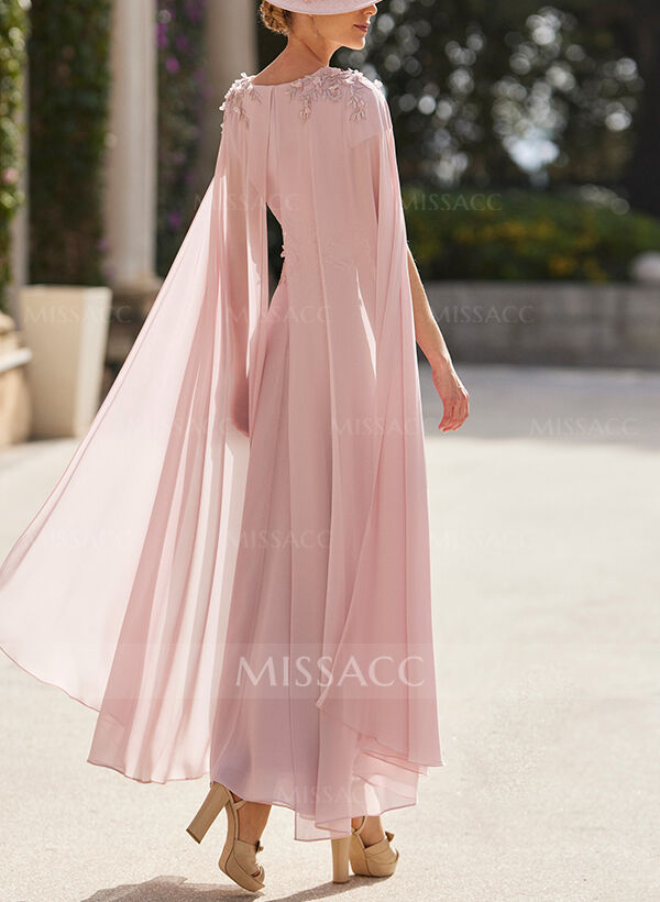 A-Line V-Neck Short Sleeves Chiffon Cocktail Dresses With Appliques Lace