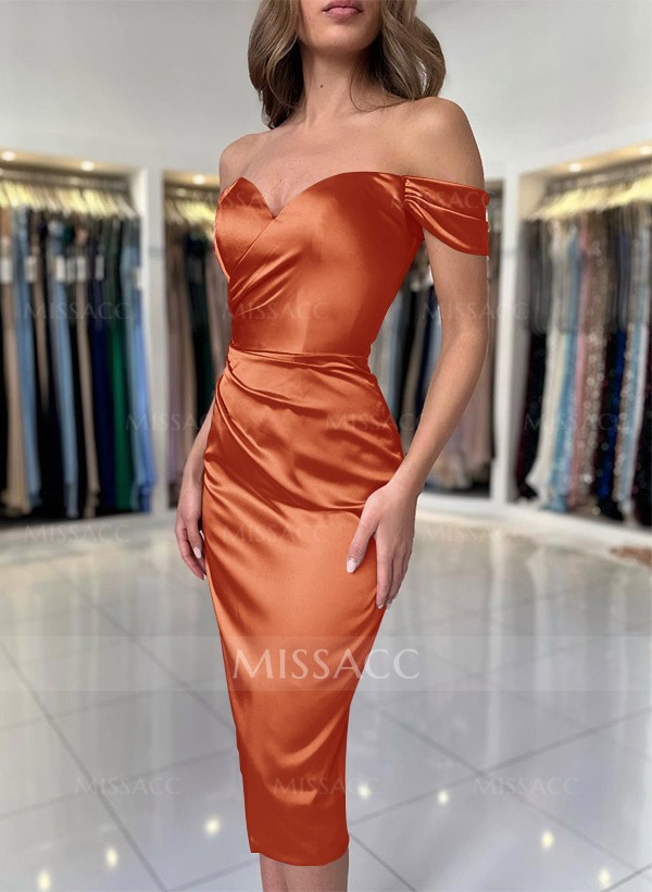 satin cocktail dress