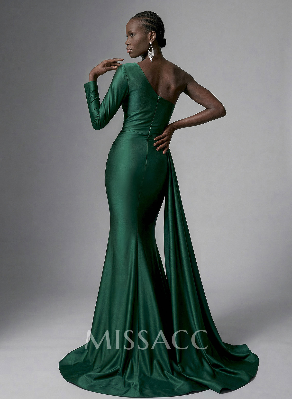 One-Shoulder Long Sleeves Trumpet/Mermaid Evening Dresses