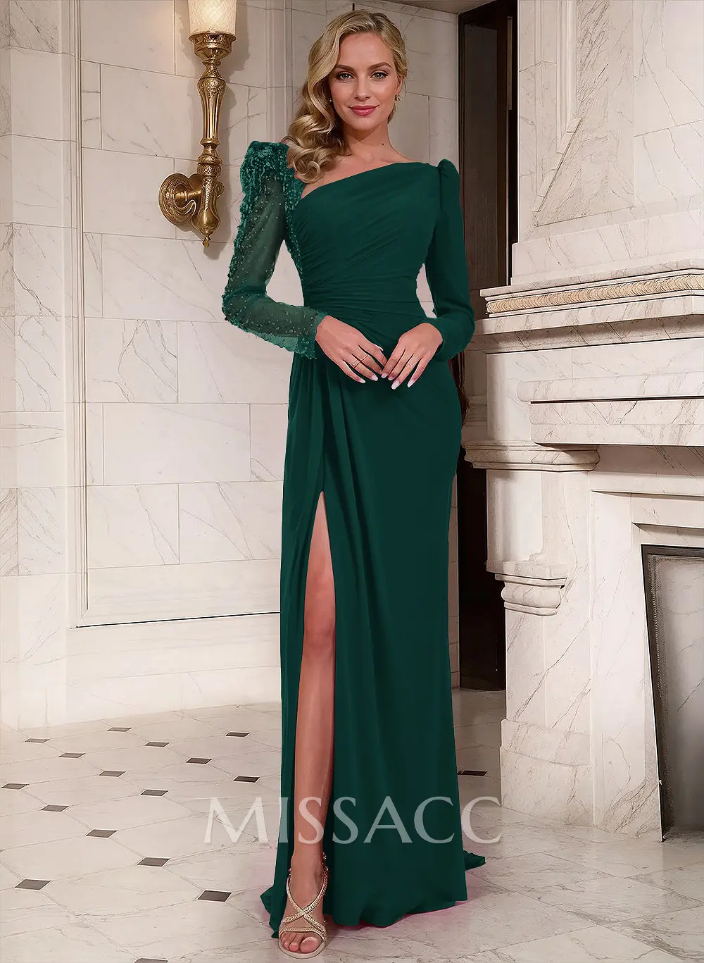 sheath dress long WEDTREND Women Dusty Blue Bridesmaid Dress Sheath Spaghetti Straps Long Satin Wedding Party Dress, Dusty Blue / US2