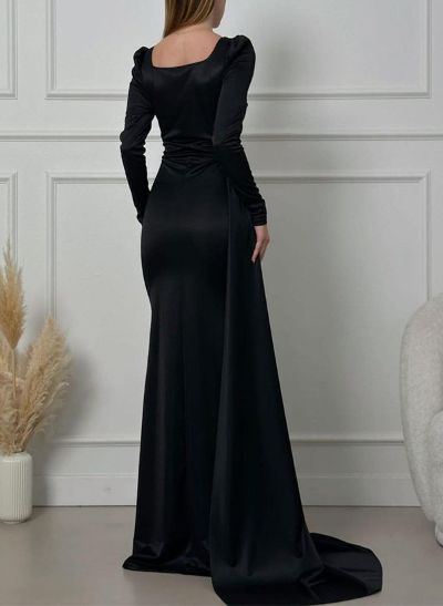 Square Neckline Long Sleeves Sheath/Column Mother Of The Bride Dresses