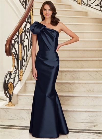 Trumpet/Mermaid One-Shoulder Satin Mother Of The Bride Dresses With Bow(s)