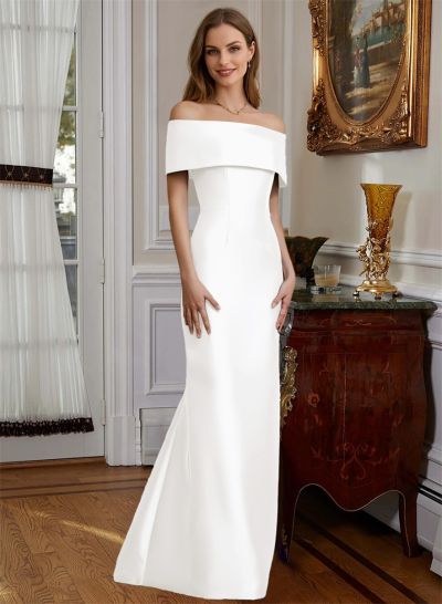 Sheath/Column Off-The-Shoulder Sleeveless Satin Mother Of The Bride Dresses