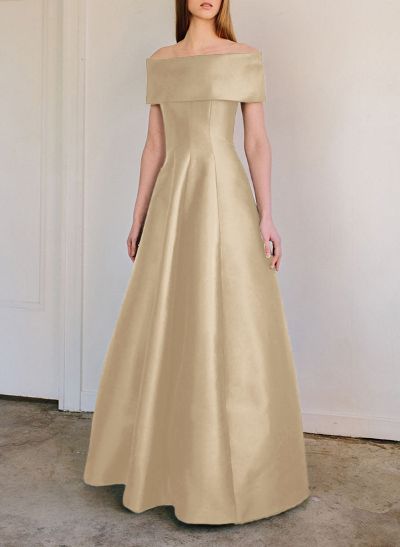 A-Line Off-The-Shoulder Sleeveless Floor-Length Mother Of The Bride Dresses