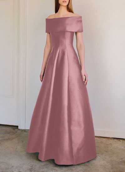 A-Line Off-The-Shoulder Sleeveless Floor-Length Mother Of The Bride Dresses