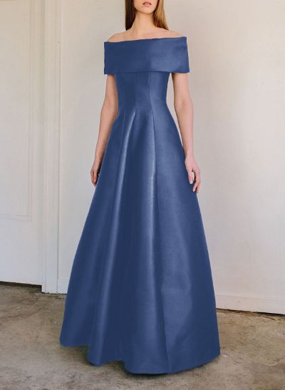 A-Line Off-The-Shoulder Sleeveless Floor-Length Mother Of The Bride Dresses