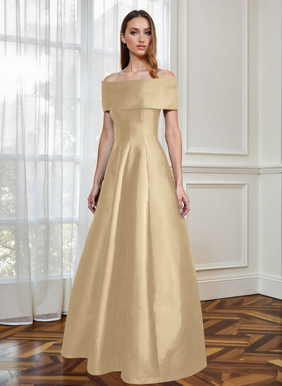 A-Line Off-The-Shoulder Sleeveless Floor-Length Mother Of The Bride Dresses