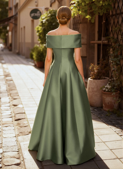 A-Line Off-The-Shoulder Sleeveless Floor-Length Mother Of The Bride Dresses