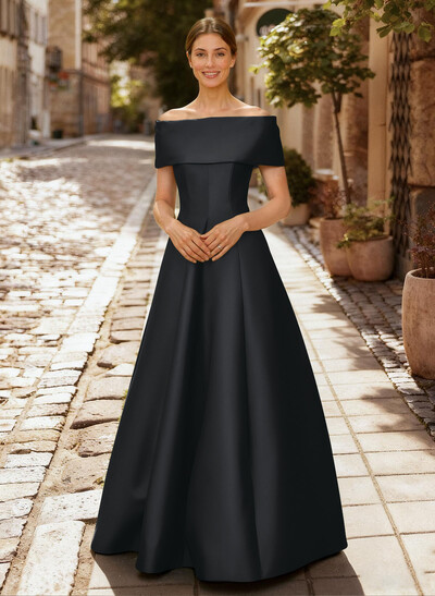 A-Line Off-The-Shoulder Sleeveless Floor-Length Mother Of The Bride Dresses
