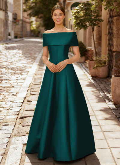 A-Line Off-The-Shoulder Sleeveless Floor-Length Mother Of The Bride Dresses