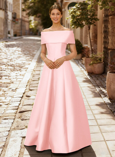A-Line Off-The-Shoulder Sleeveless Floor-Length Mother Of The Bride Dresses