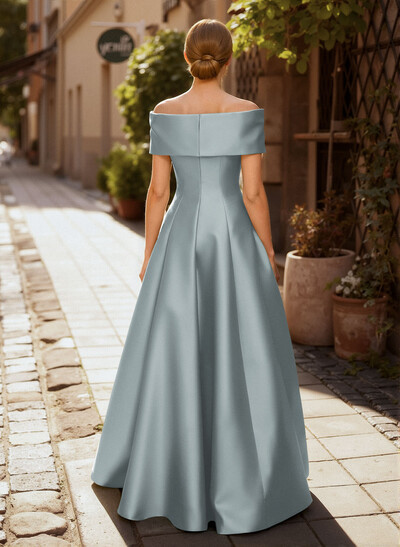 A-Line Off-The-Shoulder Sleeveless Floor-Length Mother Of The Bride Dresses