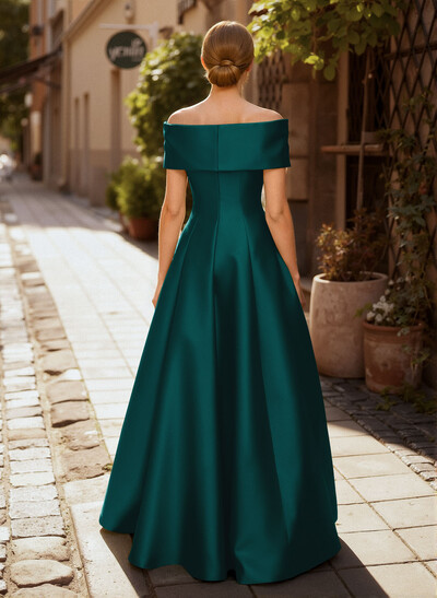 A-Line Off-The-Shoulder Sleeveless Floor-Length Mother Of The Bride Dresses