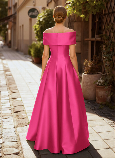 A-Line Off-The-Shoulder Sleeveless Floor-Length Mother Of The Bride Dresses
